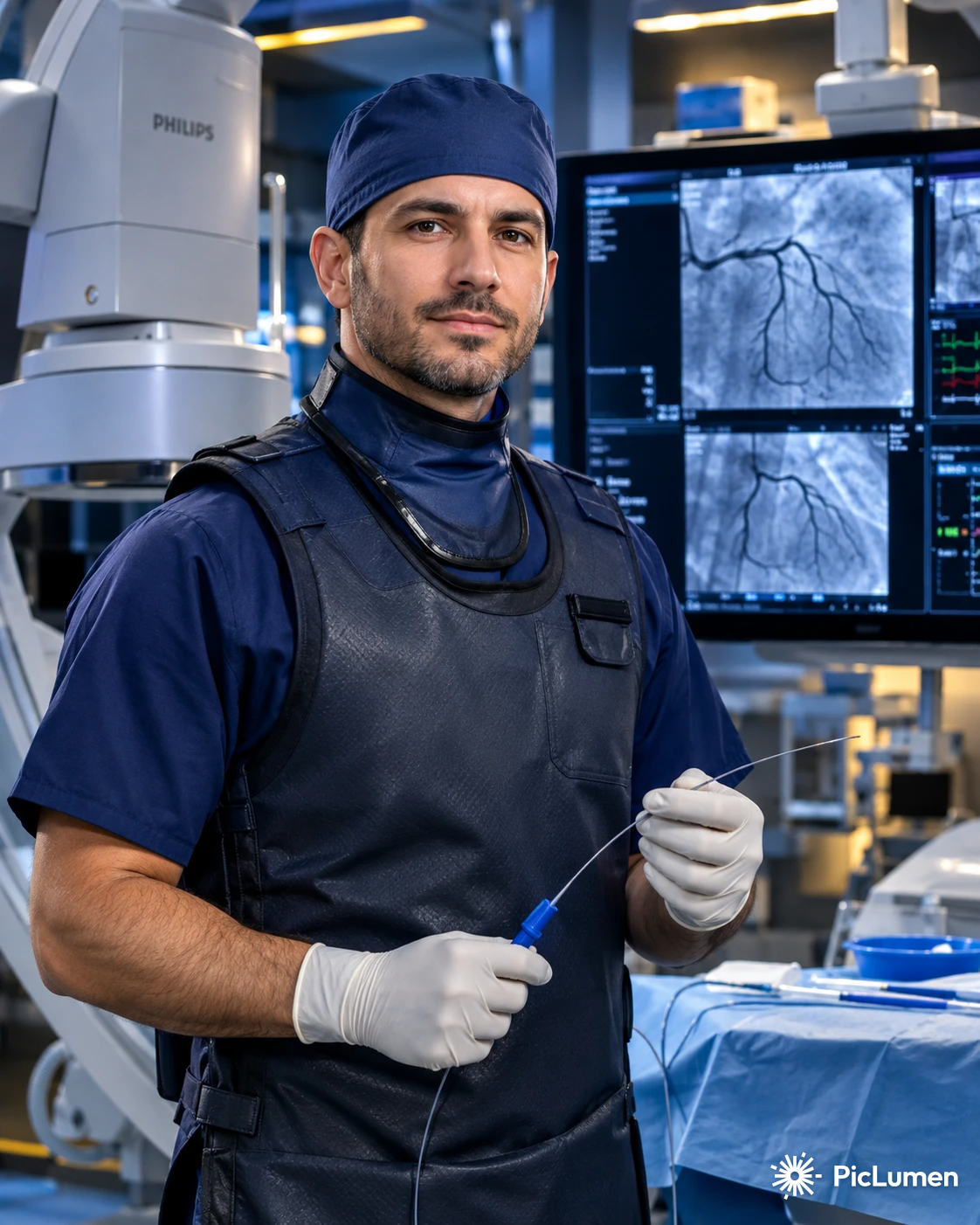 Interventional Cardiologist in a Catheterization Lab